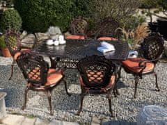 Beliani Zahradní jídelní stůl 102 x 165 cm hnědý LIZZANO
