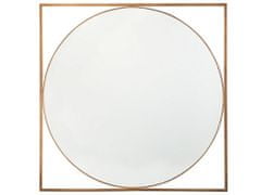 Beliani Nástěnné zrcadlo 76 x 76 cm zlaté NIHOA
