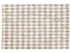 Beliani Kožený koberec béžovo-hnědý 160 x 230 cm SESLICE