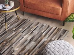 Beliani Kožený patchworkový koberec 140 x 200 cm, vícebarevný TUZLUCA