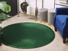 Beliani Kulatý viskózový koberec ø 140 cm smaragdově zelený GESI II