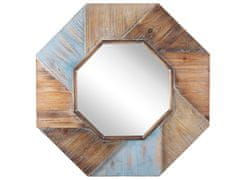 Beliani Nástěnné zrcadlo 77 x 77 cm tmavé dřevo MIRIO