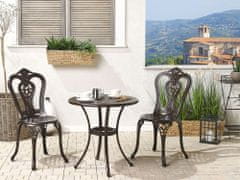 Beliani Sada 2 hnědých zahradních židlí BOVINO