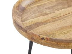 Beliani Konferenční stolek světlé dřevo s černou EDNA