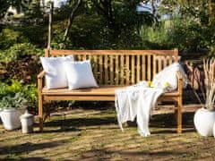 Beliani Zahradní lavice z akátového dřeva 180 cm světle hnědá VIVARA