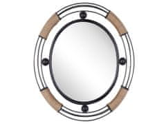 Beliani Nástěnné zrcadlo 55 x 50 cm černé MOULINS