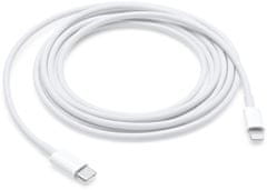 Apple kabel USB-C - Lightning, nabíjecí, datový, 2m, bílá
