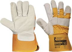 Cerva Group Kožené kombinované pracovní rukavice Acuta Grey, mechanické - univezální