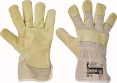 Cerva Group Kožené kombinované pracovní rukavice Jay, mechanické - univezální