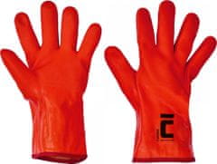 Cerva Group Zimní protichemické máčené PVC rukavice Flamingo, délka 30 cm