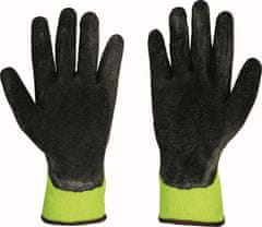 Cerva Group Zimní máčené latexové pracovní rukavice Palawan Winter, chladuodolné