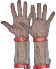 Protiporézne ocelové rukavice Bátmetall 171350l s chráničem předloktí, délka manžety 15 cm