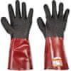 Free Hand Protichemické máčené rukavice PVC/nitril Cherrug, délka 30 cm
