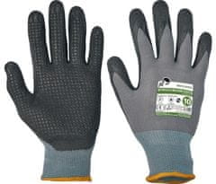 Free Hand Nitrilové máčené pracovní rukavice Nyroca Maxim Dots s terčíky, mechanické - univezální