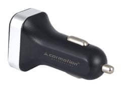 Carmotion Zástrčka do zapalovače s voltmetrem, výstup 2 x USB 2.1 A, Carmotion