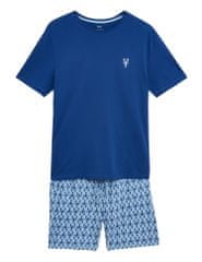 Marks & Spencer Pyžamová souprava z čisté bavlny s potiskem humrů modrá/tmavě modrá XL