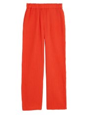 Marks & Spencer Kalhoty z čisté bavlny se širokými nohavicemi červená 42
