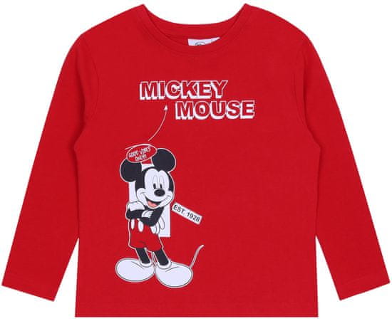 Disney Červená košilka s potiskem Mickey Mouse DISNEY