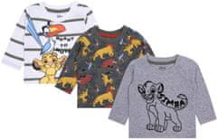 Disney 3x Chlapecké tričko s dlouhým rukávem Lví král DISNEY, 86