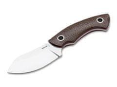 Böker Plus 02BO018 NESSMI PRO vnější nůž 6,7 cm, hnědá, Micarta, kožené pouzdro