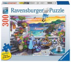 Ravensburger Puzzle Západ slunce nad Santorini XXL 300 dílků