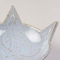 Duvo+ Keramická miska ve tvaru kočičí hlavy modrá 175ml14x14x6,5cm