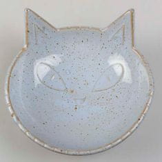 Duvo+ Keramická miska ve tvaru kočičí hlavy modrá 175ml14x14x6,5cm