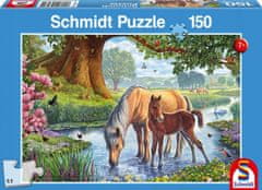 Schmidt Puzzle Koně v řece 150 dílků