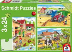 Schmidt Puzzle Na farmě 3x24 dílků