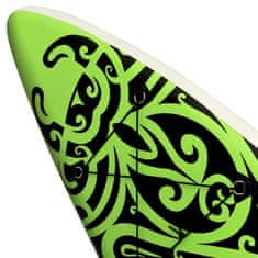 Vidaxl Nafukovací SUP paddleboard s příslušenstvím 366x76x15 cm zelený