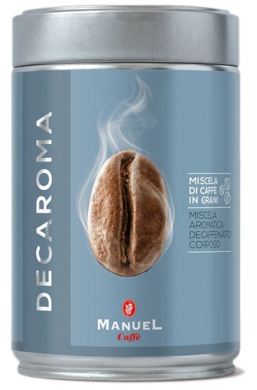 MANUEL CAFFÈ Italia Zrnková káva DECAROMA bez kofeinu, 250g, 100% arabika
