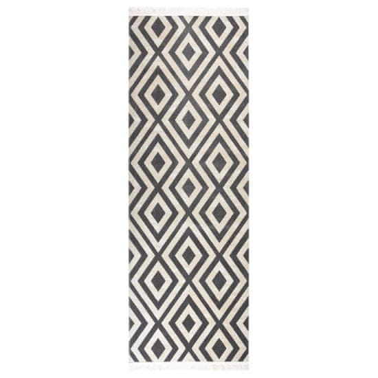 Greatstore Venkovní koberec hladce tkaný 80 x 250 cm světle černobéžový