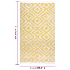 Vidaxl Venkovní koberec hladce tkaný 115 x 170 cm žlutobéžový
