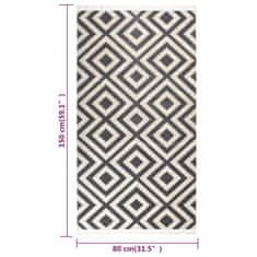 shumee Venkovní koberec hladce tkaný 80 x 150 cm světle černobéžový