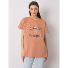 FANCY Dámské tričko s potiskem ELANI hnědé FA-TS-6892.88_364025 Univerzální