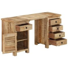 Greatstore Psací stůl se skříňkami masivní mangovníkové dřevo 140x50x77 cm