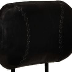 Greatstore Barové stoličky 2 ks černé pravá kozí kůže