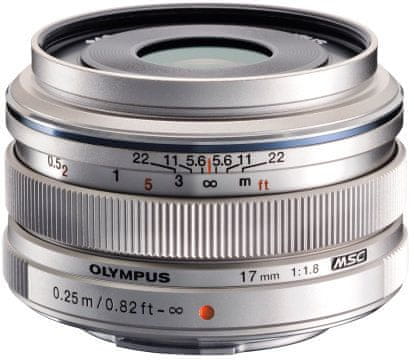 Olympus EW-M1718 - 17mm F1.8, stříbrná
