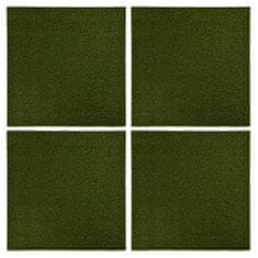 Vidaxl Dlaždice s umělou trávou 4 ks 50 x 50 x 2,5 cm guma