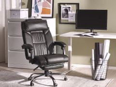 Beliani Kancelářská židle z eko kůže černá LUXURY