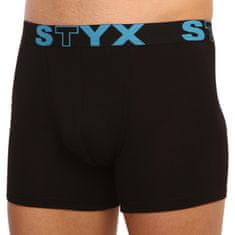 Styx 3PACK pánské boxerky long sportovní guma černé (U9606162) - velikost XL