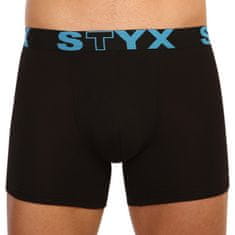 Styx 3PACK pánské boxerky long sportovní guma černé (U9606162) - velikost XL