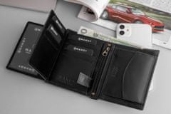 NANDY Nová pánská kožená peněženka Zabezpečení RFID - černá