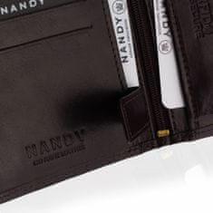 NANDY Nová pánská kožená peněženka Zabezpečení RFID - hnědá