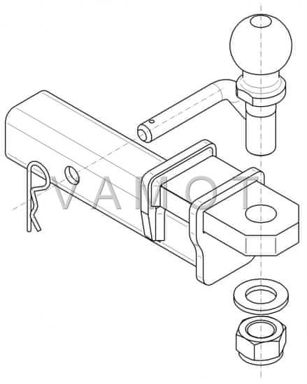 Steinhof Sestava koule - adaptér pro USA (ZK-5)