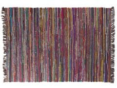 Beliani Krátkovlasý tmavý barevný bavlněný koberec 160x230 cm DANCA