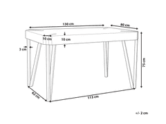 Beliani Jídelní stůl 130 x 80 cm světle hnědý CAMBELL