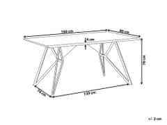 Beliani Jídelní stůl 160 x 90 cm betonový vzhled BUSCOT
