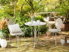 Beliani Sada dvou zahradních židlí kovově šedá CILENTO