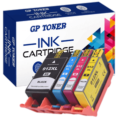 GP TONER 4x Kompatiblní inkoust pro HP 912XL Officejet Pro 8012 8013 8014 8015 8017 8022 8024 8025 sada